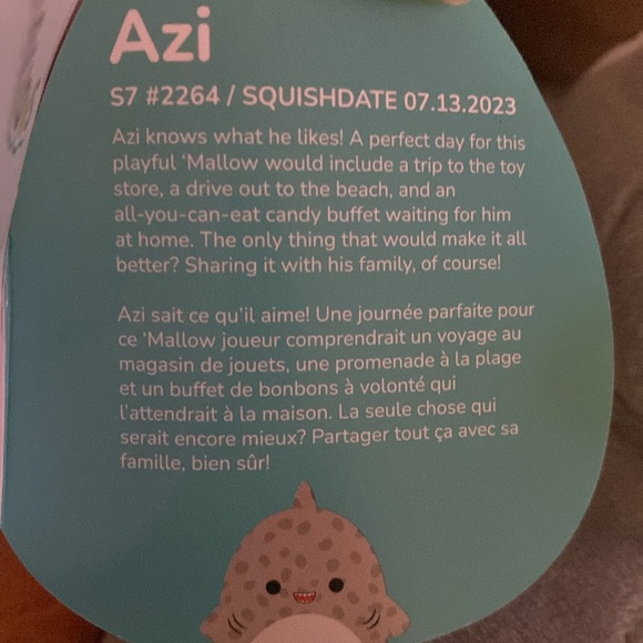 Squishmallows Azi the spotted shark - Picture 5 of 5